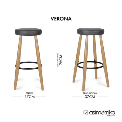 Piso VERONA - Madera Natural Alt. Asiento 65 cms