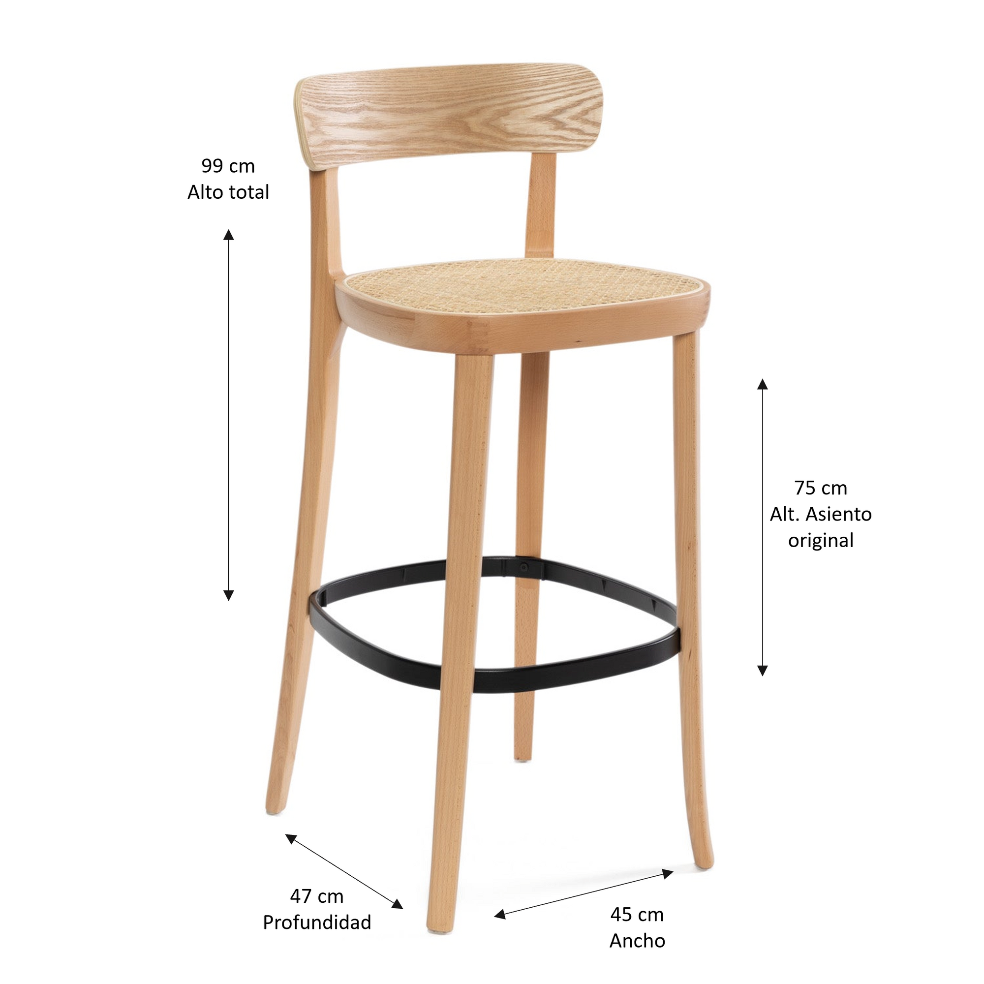 Taburete ORLY - Madera Natural