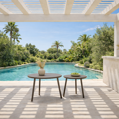 Set 2 Mesas de Centro MYKONOS - Taupe