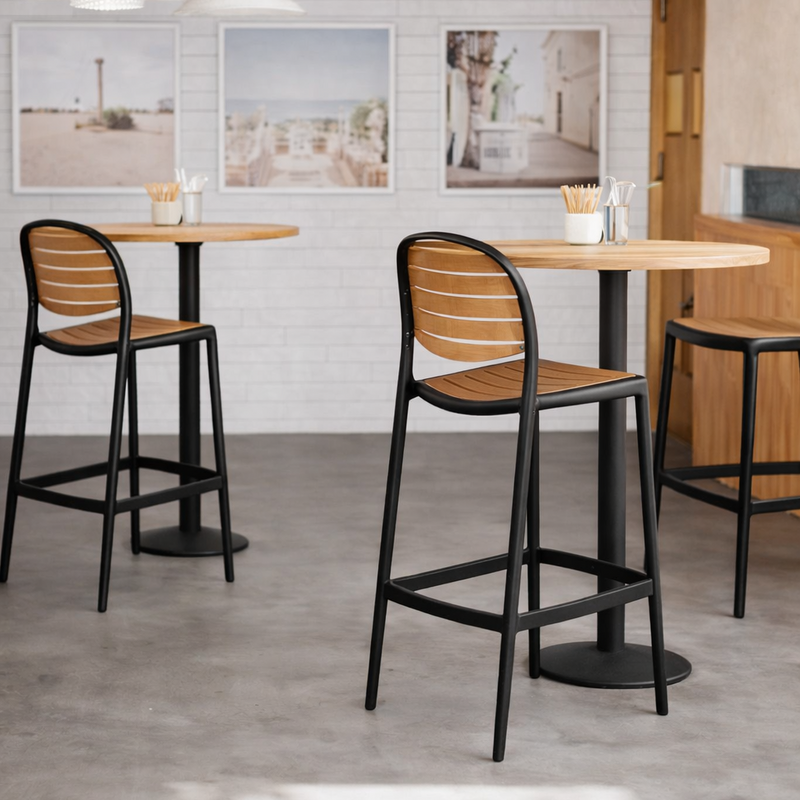 Taburete Siena - Negro Alt. Asiento 60 cms