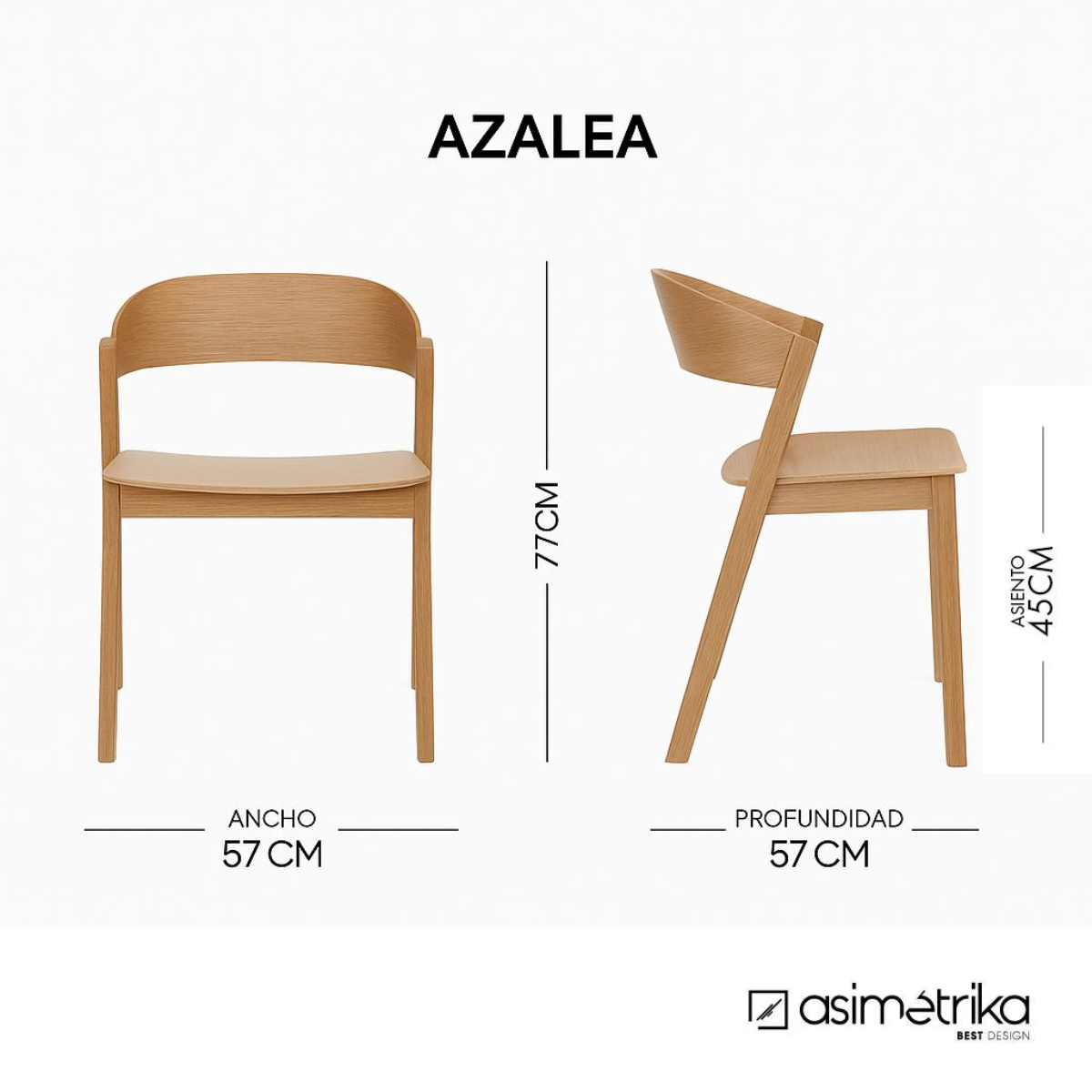 Silla AZALEA - Madera Natural