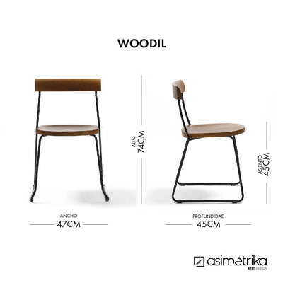 Silla WOODIL - Café