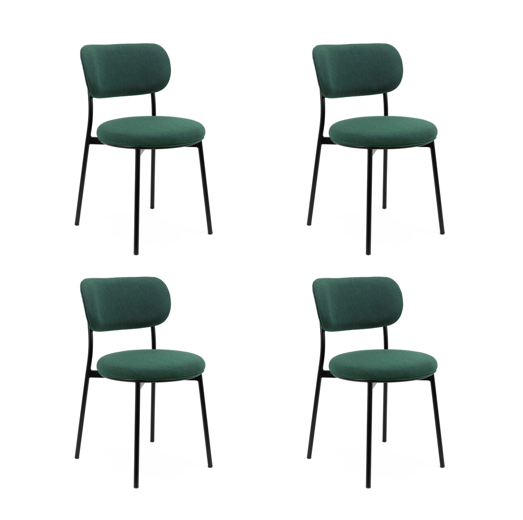 Set 4 Sillas MARA - Verde Oscuro