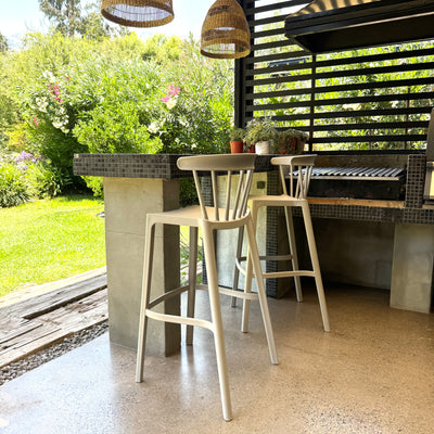 Taburete SALOON - Blanco Marfil Alt. Asiento 70 cms