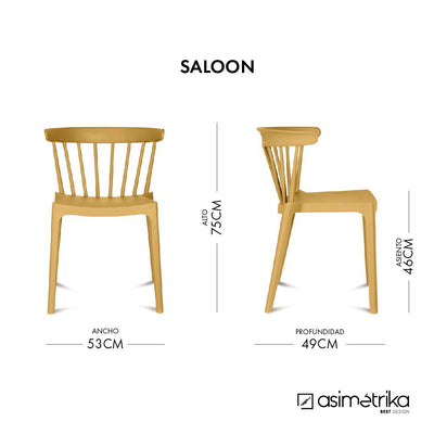 Set 2 Sillas SALOON - Ocre