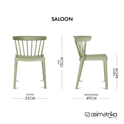 Set 2 Sillas SALOON - Verde