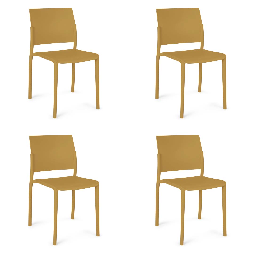 Set 4 Sillas SIMI - Ocre