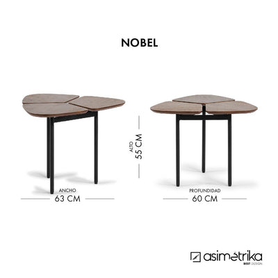 Mesa lateral NOBEL - Madera Nogal