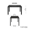 Mesa ANKARA - Negro