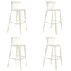 Set 4 Taburete SALOON - Blanco Invierno