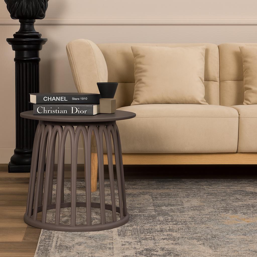 Mesa lateral COLUMBA - Gris Cálido