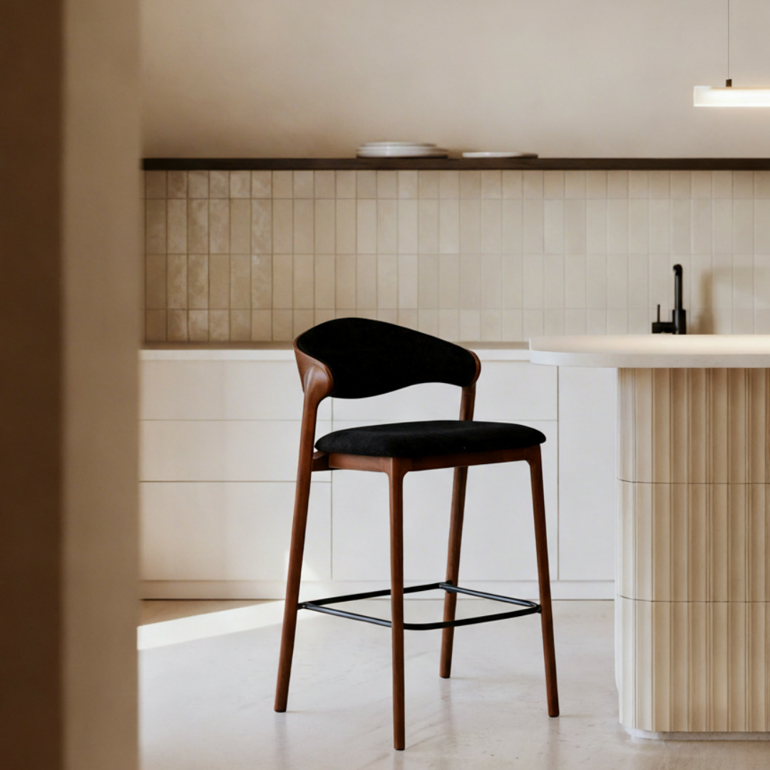 Taburete ROSSO - Madera Nogal