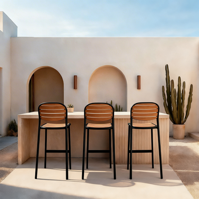 Taburete Siena - Negro Alt. Asiento 70 cms