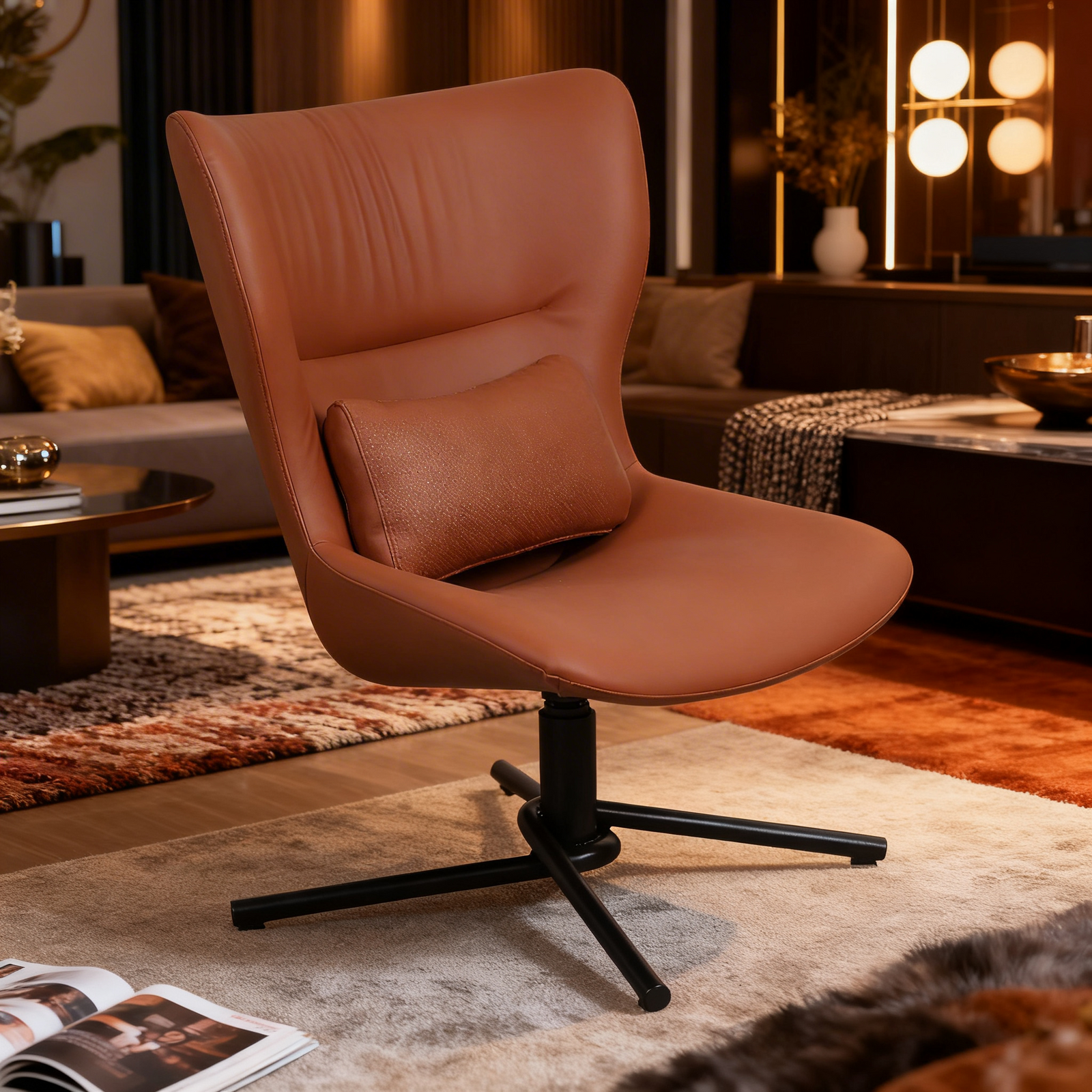 Sillón giratorio MILANO - Café