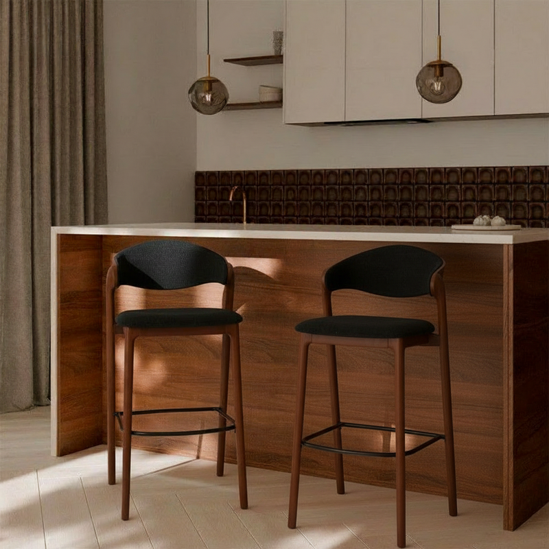 Taburete ROSSO - Madera Nogal