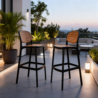 Taburete Siena - Negro Alt. Asiento 70 cms