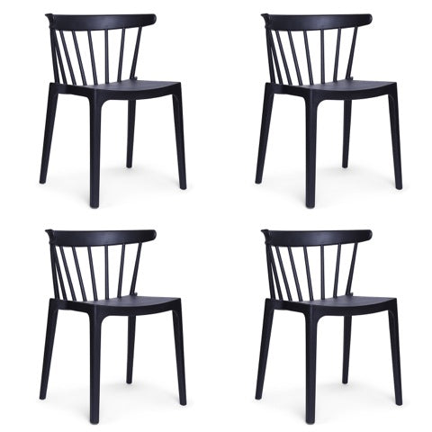 Set 4 Sillas SALOON - Negro