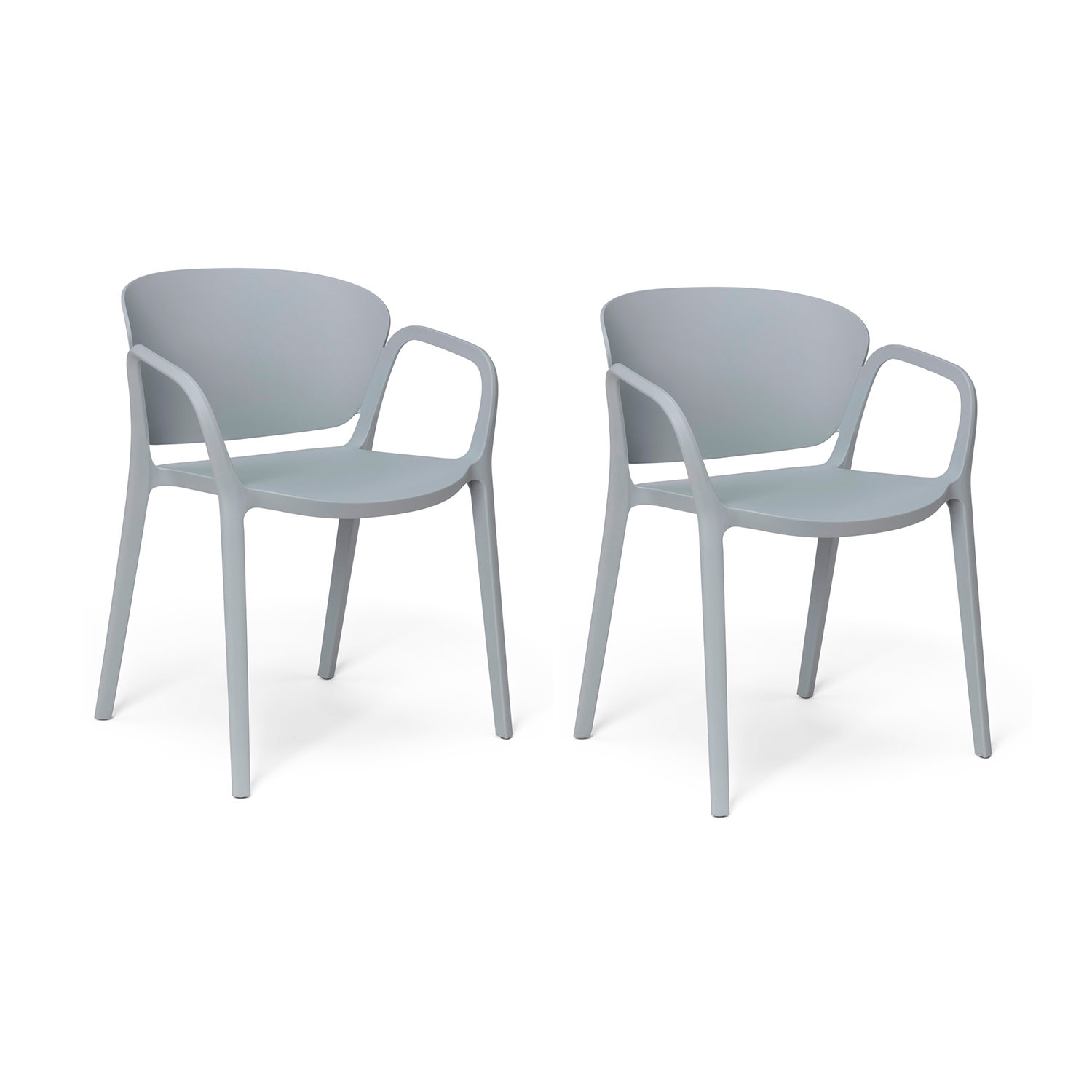 Set 2 Sillas CENTINA - Gris Claro