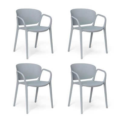 Set 4 Sillas CENTINA - Gris Claro